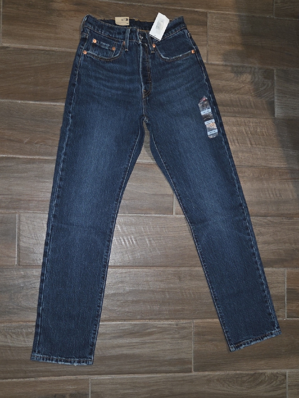 Levi's Dark Indigo 501 Straight Jeans